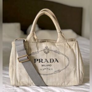 💯PRADA DENIM CANAPA SMALL